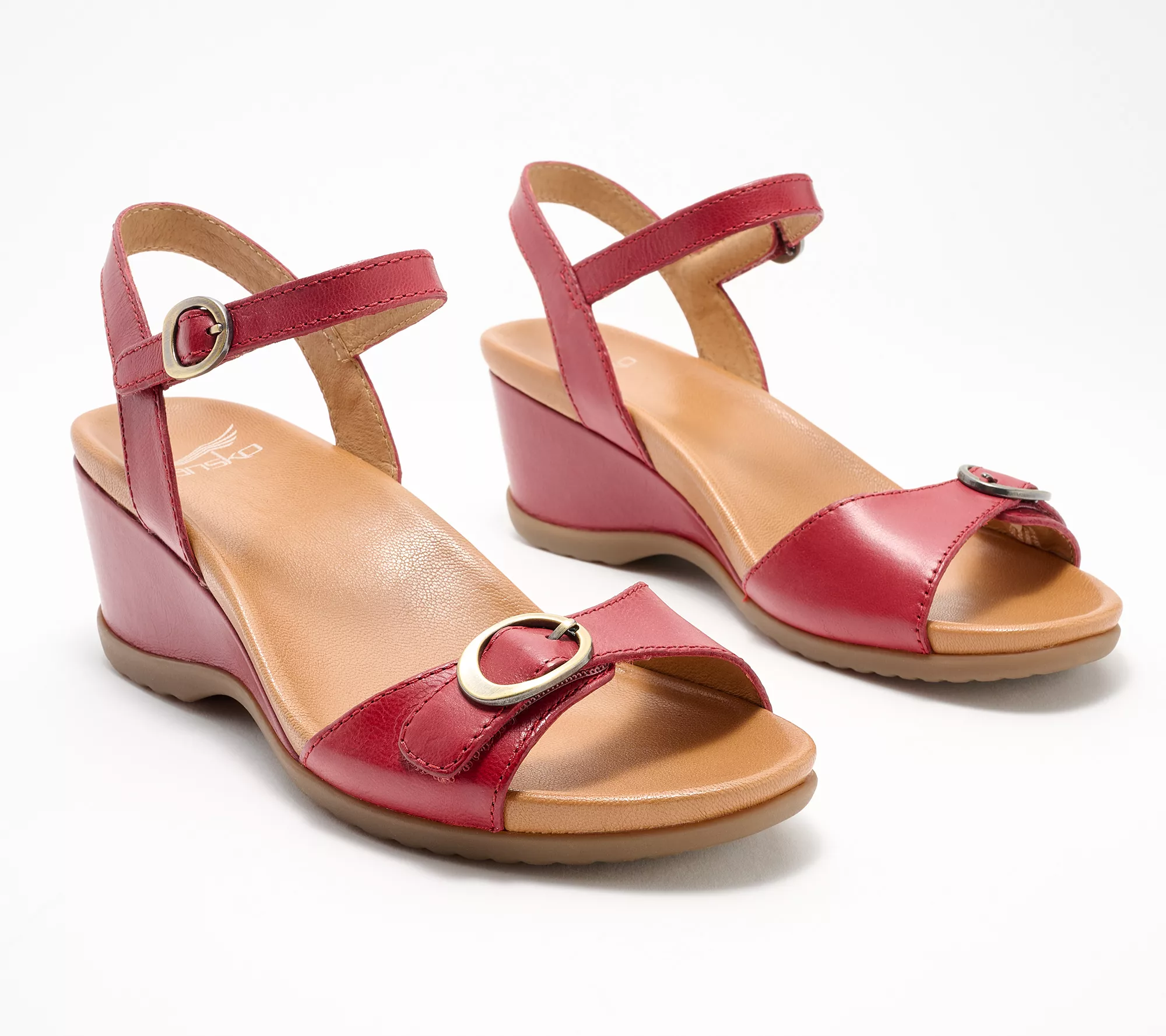 "As Is" Dansko Leather Wedge Sandals- Arielle