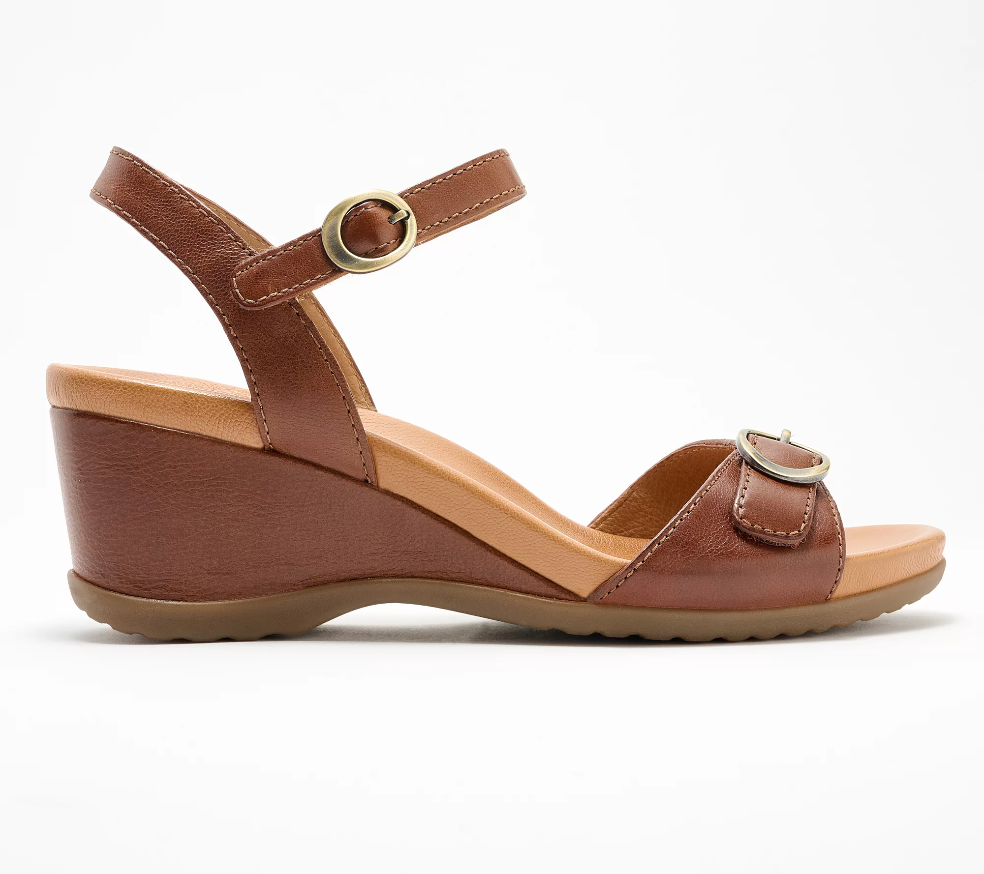 "As Is" Dansko Leather Wedge Sandals- Arielle