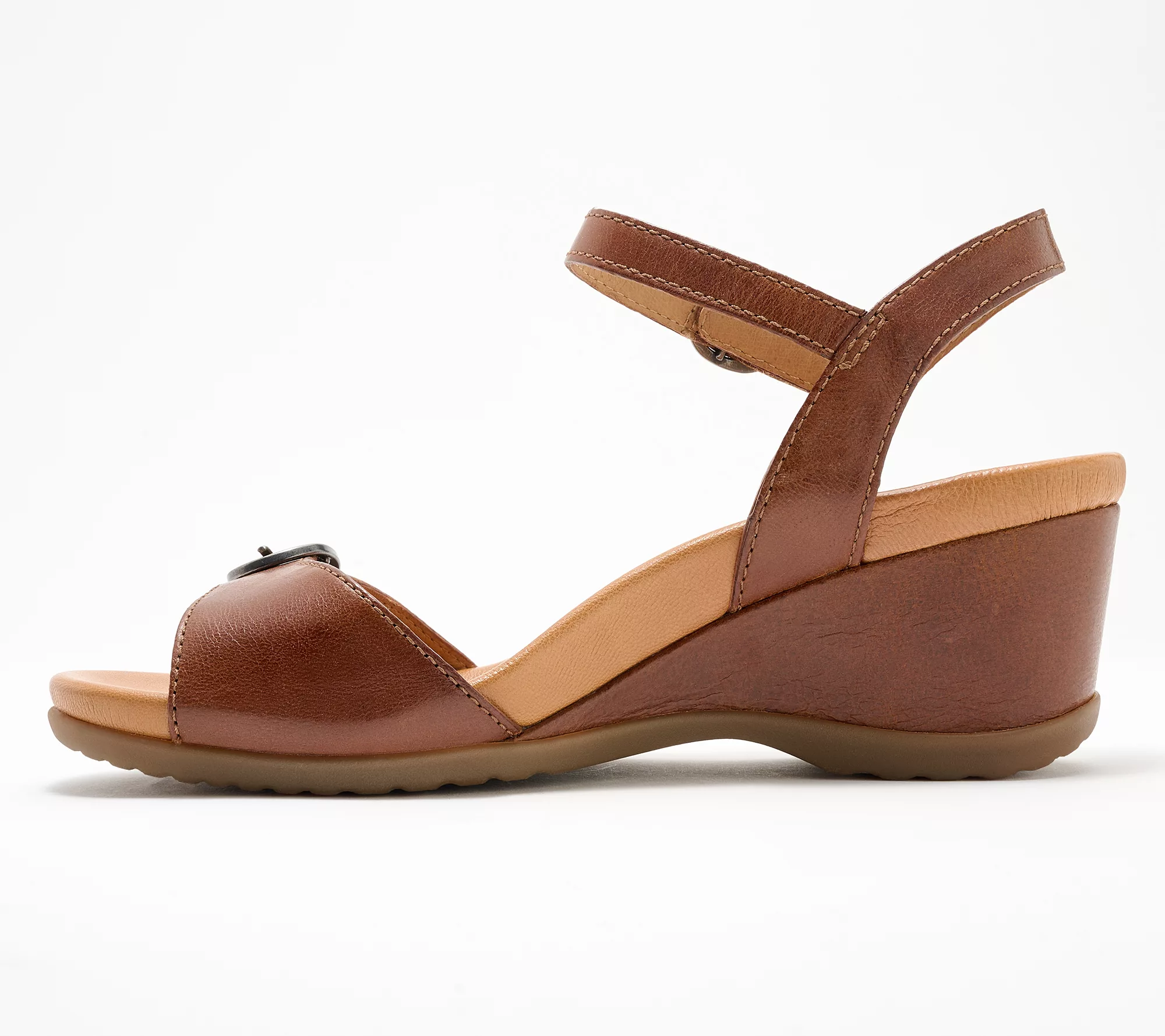 "As Is" Dansko Leather Wedge Sandals- Arielle