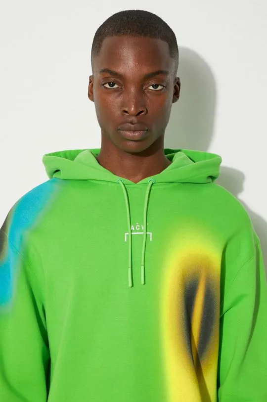 A-COLD-WALL* cotton sweatshirt Hypergraphic men's green color hooded