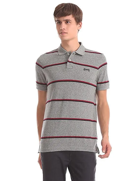 Aeropostale Regular Fit Heathered Polo Shirt