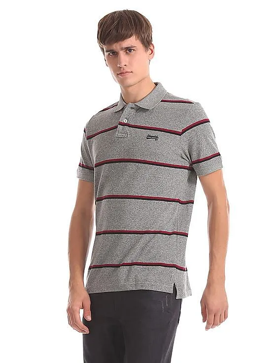 Aeropostale Regular Fit Heathered Polo Shirt