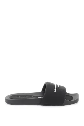 Alexander Wang    Alexander Wang Logo Strap Slipper With Branded