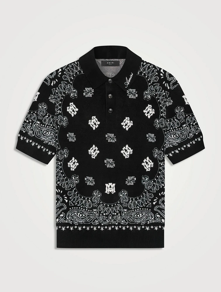 AMIRI Bandana Short-Sleeve Polo Shirt