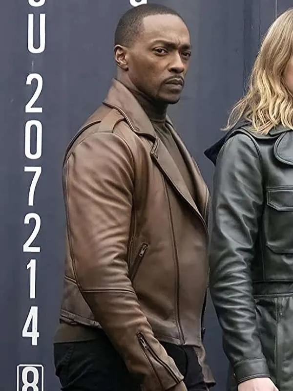 Anthony Mackie The Falcon and the Winter Soldier Sam Wilson Leather Jacket