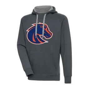 Antigua Boise State Broncos Charcoal Big & Tall Victory Pullover Hoodie