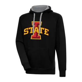 Antigua Iowa State Cyclones Black Big & Tall Victory Raglan Pullover Hoodie