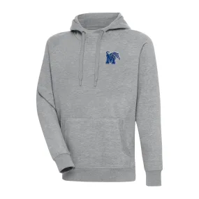 Antigua Memphis Tigers Heather Gray Big & Tall Victory Raglan Pullover Hoodie