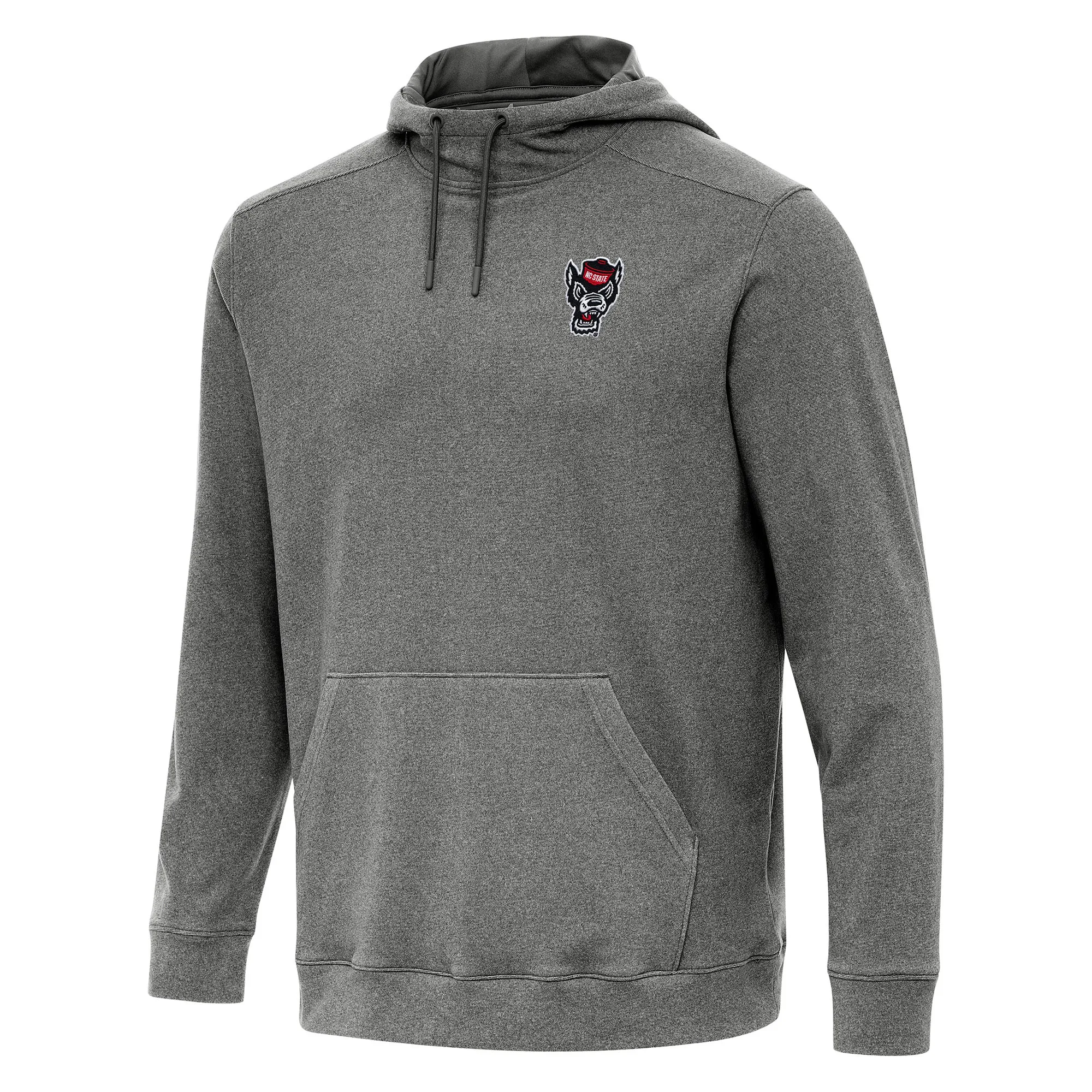 Antigua NC State Wolfpack Heather Charcoal Cloud Pullover Hoodie