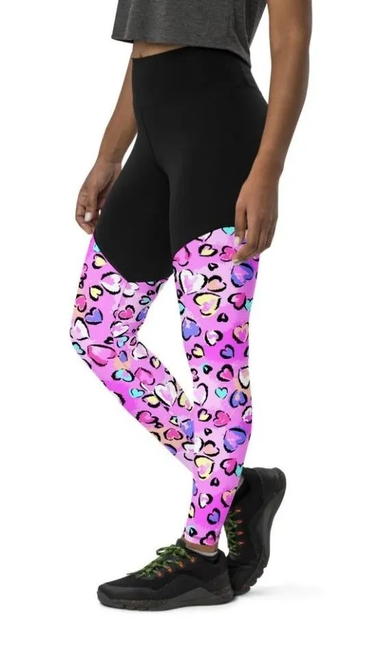 Artsy Heart Compression Leggings