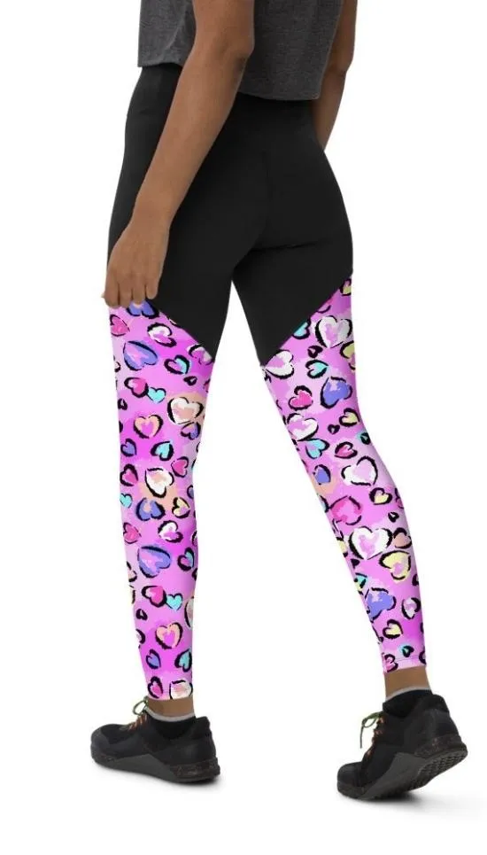 Artsy Heart Compression Leggings