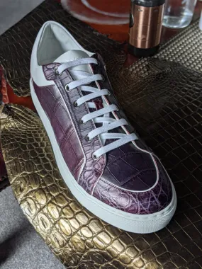 Ascot Sneakers - Purple Metallic Alligator - EU 43.5/ UK 9.5/ US 10.5