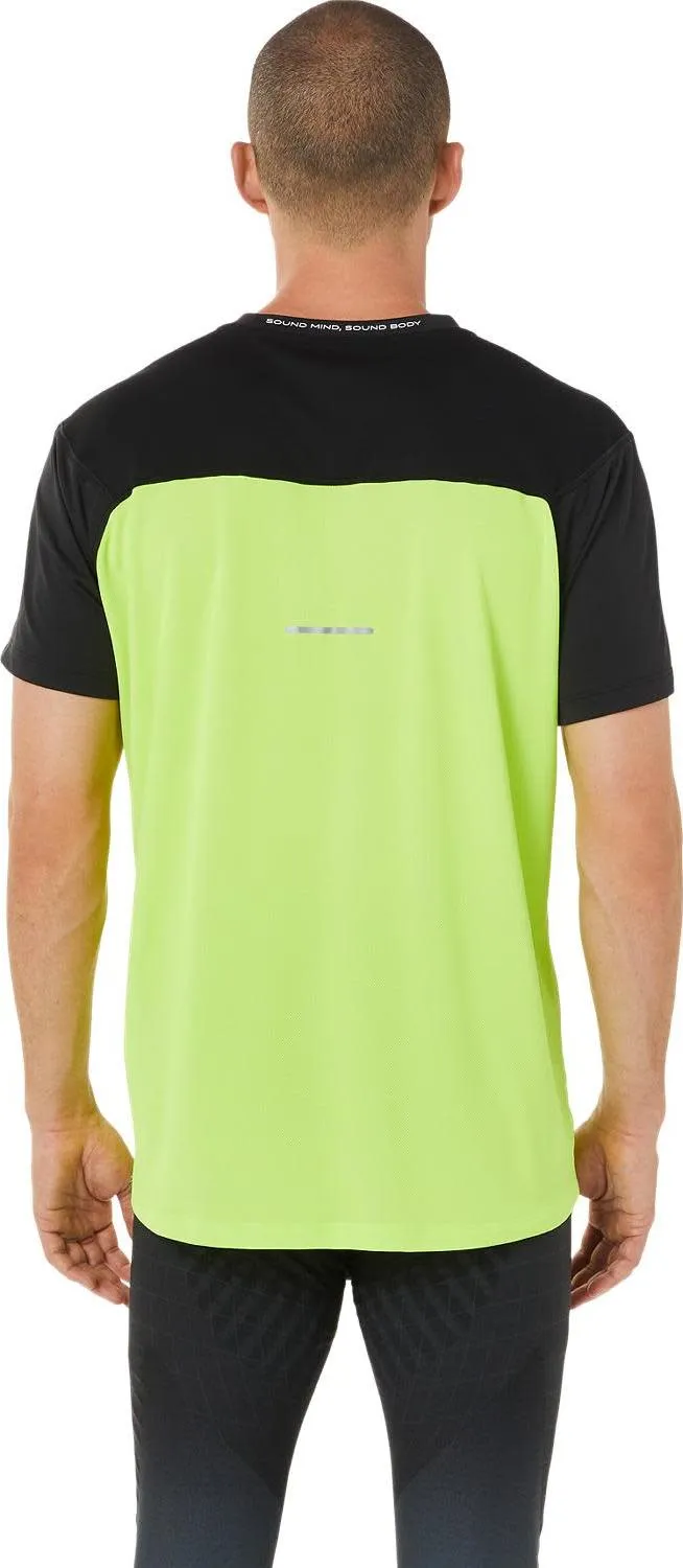 Asics Men's Race SS Top Performance Black/Hazard Green | Buy Asics Men's Race SS Top Performance Black/Hazard Green he