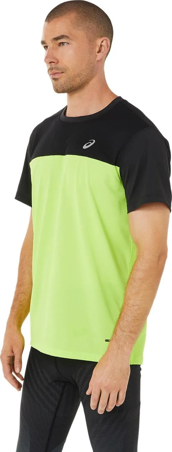 Asics Men's Race SS Top Performance Black/Hazard Green | Buy Asics Men's Race SS Top Performance Black/Hazard Green he