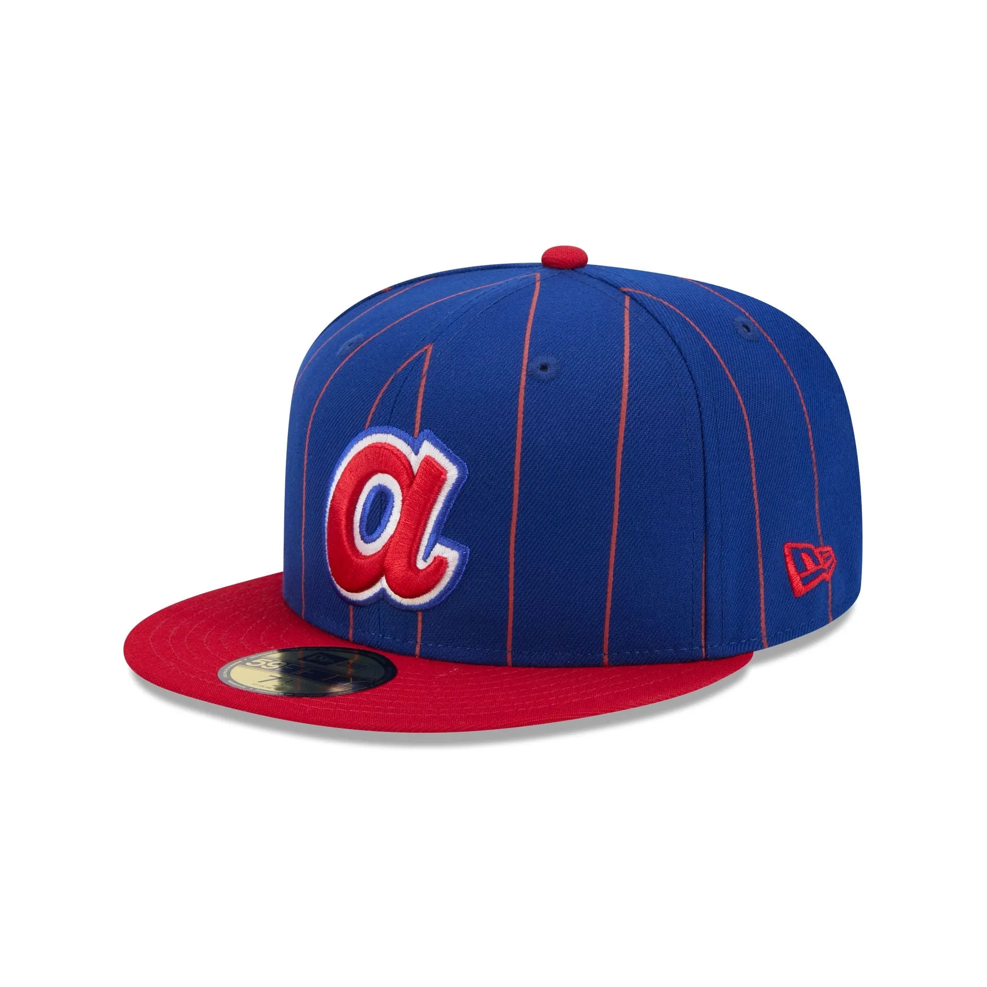 Atlanta Braves Throwback Pinstripe 59FIFTY Fitted Hat