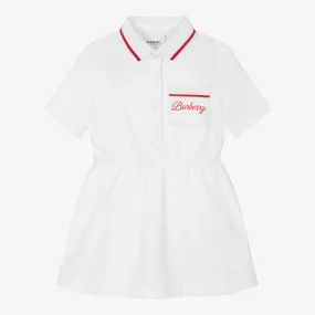 Baby Girls White Logo Polo Dress