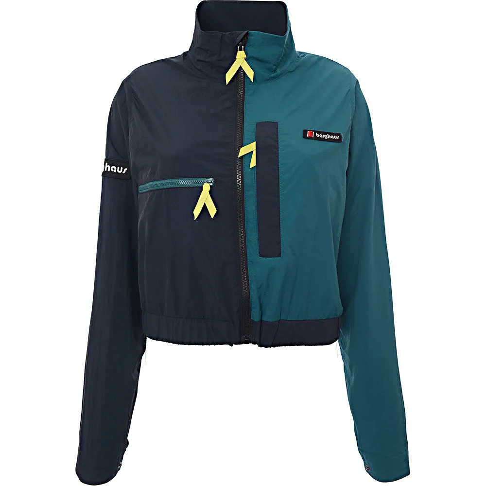 Berghaus Womens Green and Black Cropped Wind Jacket