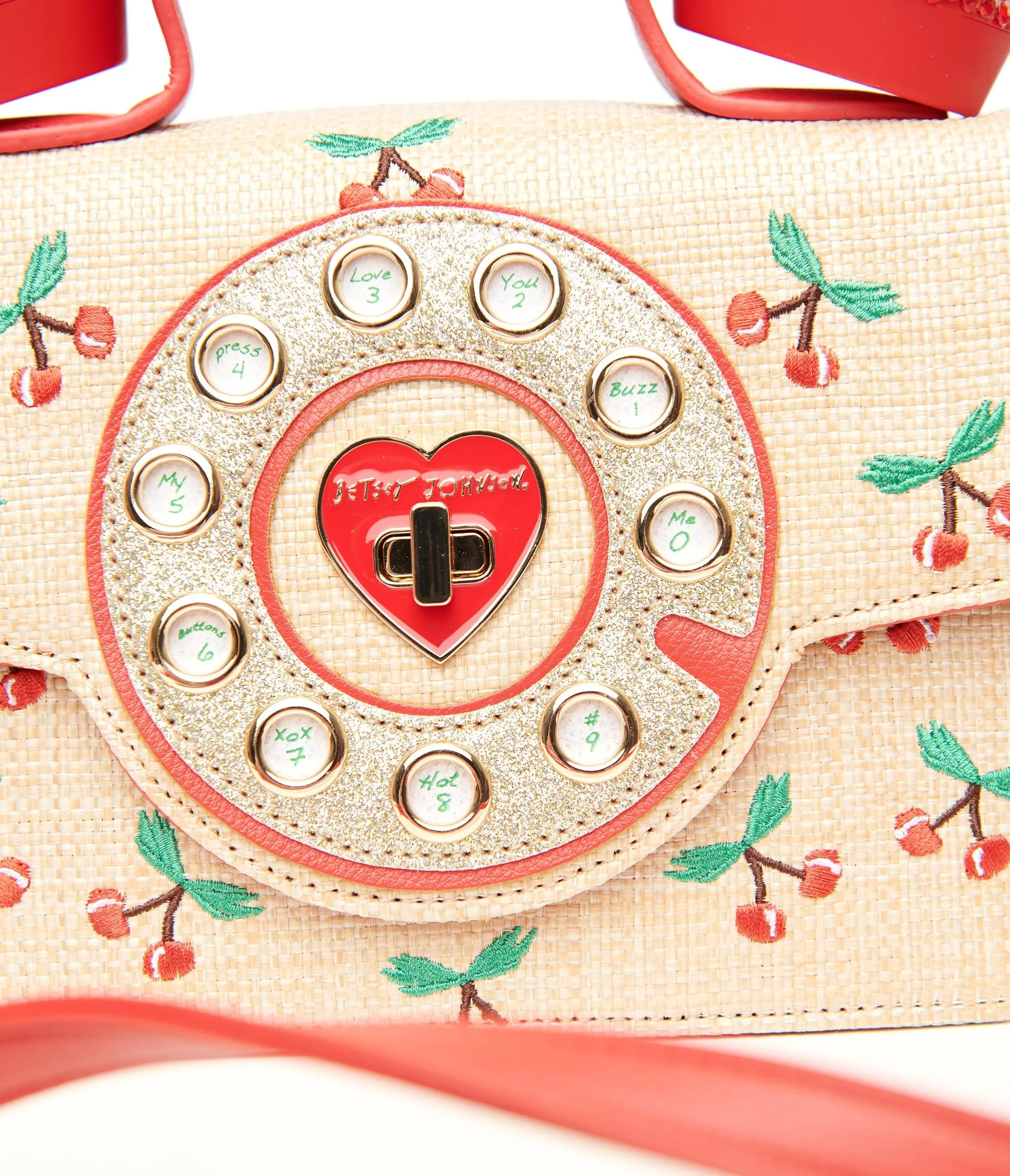 Betsey Johnson Red Cherry Phone Handbag