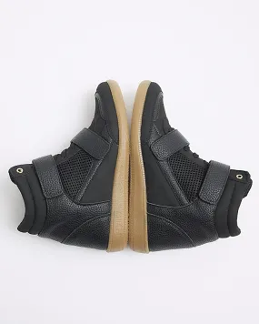 Black High Top Wedge Trainers