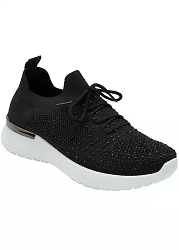 Black Robuck Trainers by Lotus | Look Again