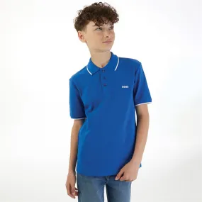 BOSS Boys Polo Top Electric Blue