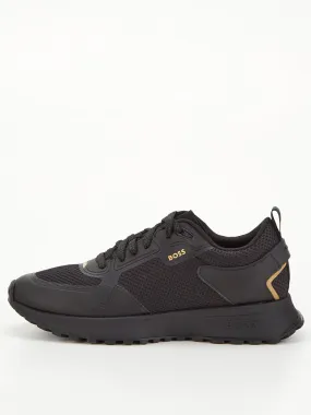 BOSS Jonah Runn Trainers - Black/Gold