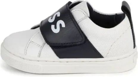 BOSS Kidswear logo-strap sneakers White