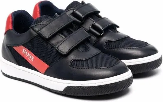 BOSS Kidswear touch-strap low-top sneakers Black