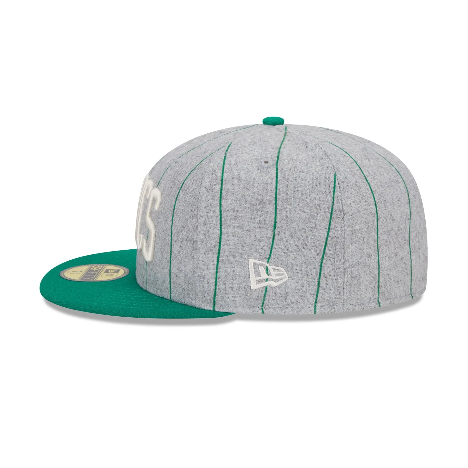 Boston Celtics Heather Pinstripe 59FIFTY Fitted Hat