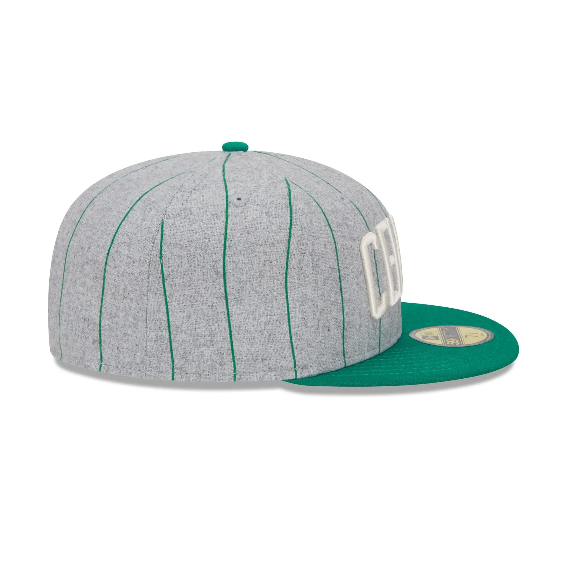 Boston Celtics Heather Pinstripe 59FIFTY Fitted Hat