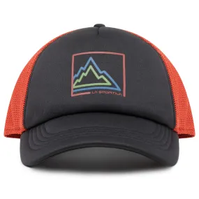 Box Trucker Hat - Black/saffron - Small