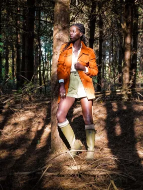 Brown Leather Safari Jacket for Women - LaSaharienne Rodeo Cognac | PAUL MARIUS