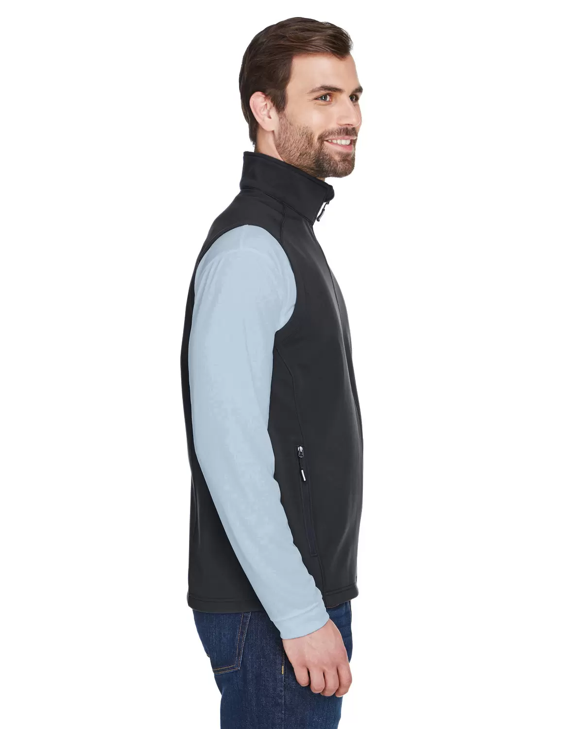 CE701 Ash City - Core 365 Men's Cruise Two-Layer Fleece Bonded Soft Shell Vest SKU: CE701