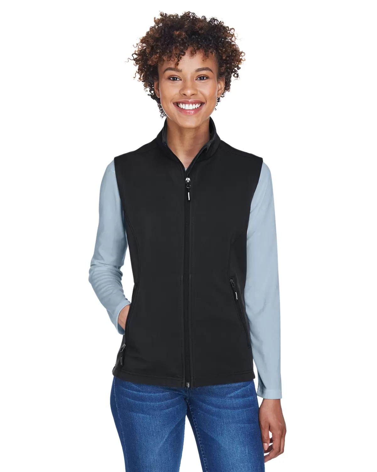 CE701W Ash City - Core 365 Ladies' Cruise Two-Layer Fleece Bonded Soft Shell Vest SKU: CE701W