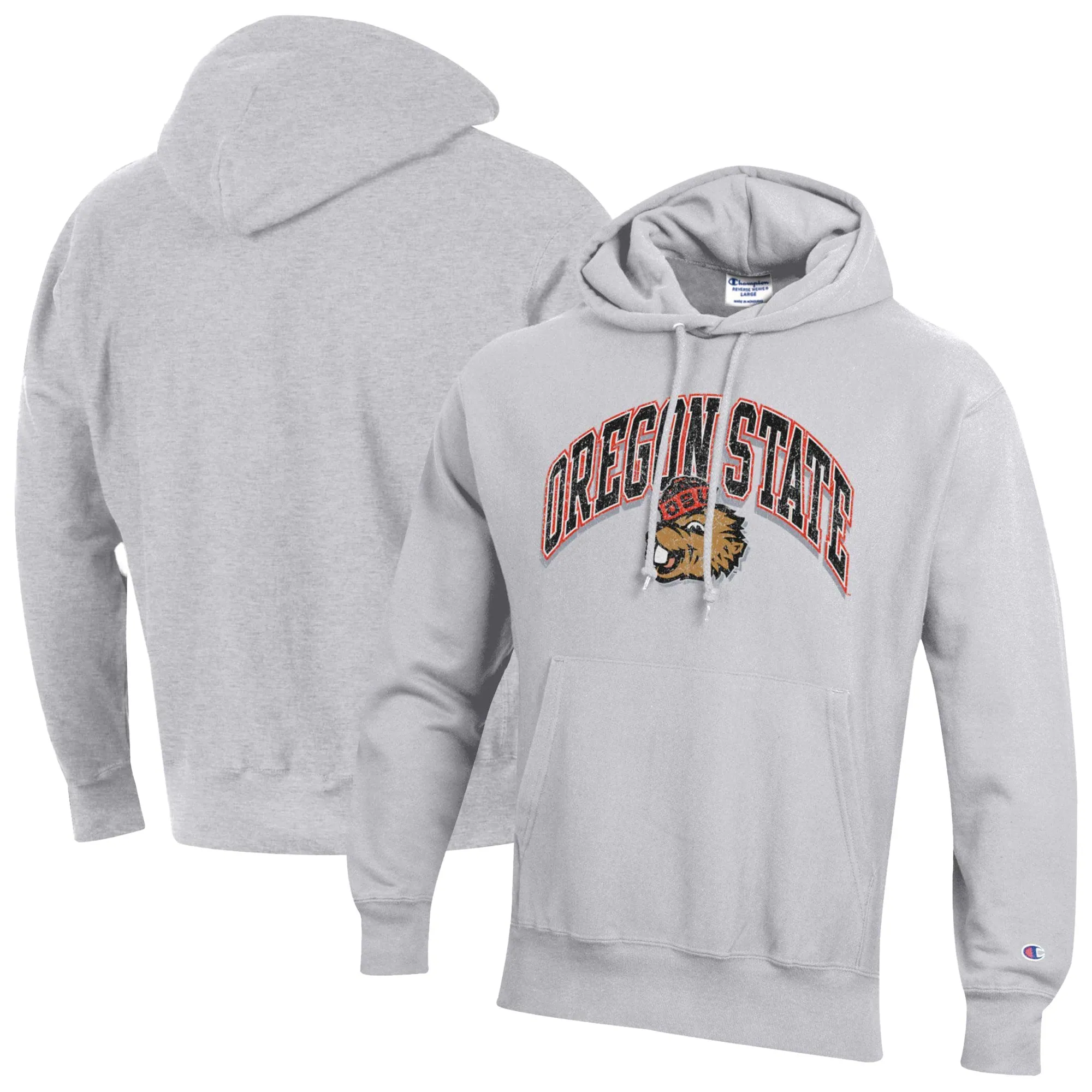 Champion Oregon State Beavers Gray Vault Late Night Reverse Weave Pullover Hoodie