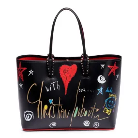 Christian Louboutin Cabata black leather loubitag bag