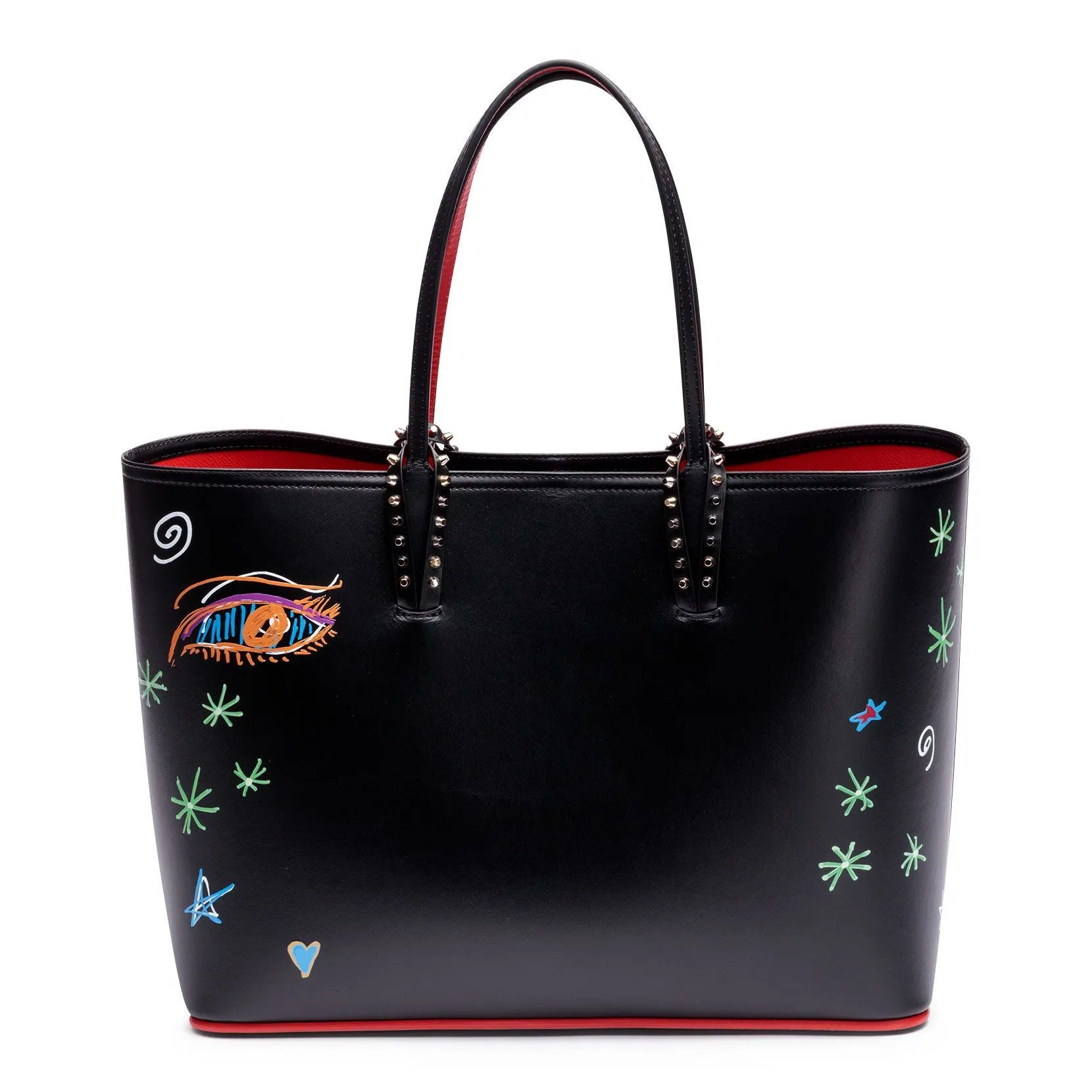 Christian Louboutin Cabata black leather loubitag bag