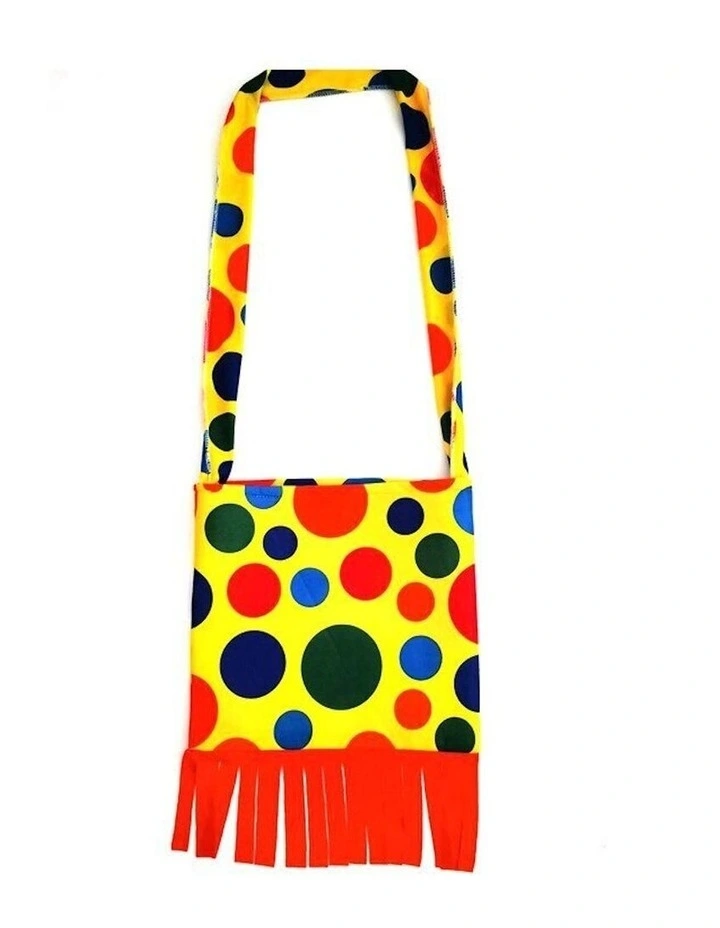 Clown Bag in Rainbow Spots