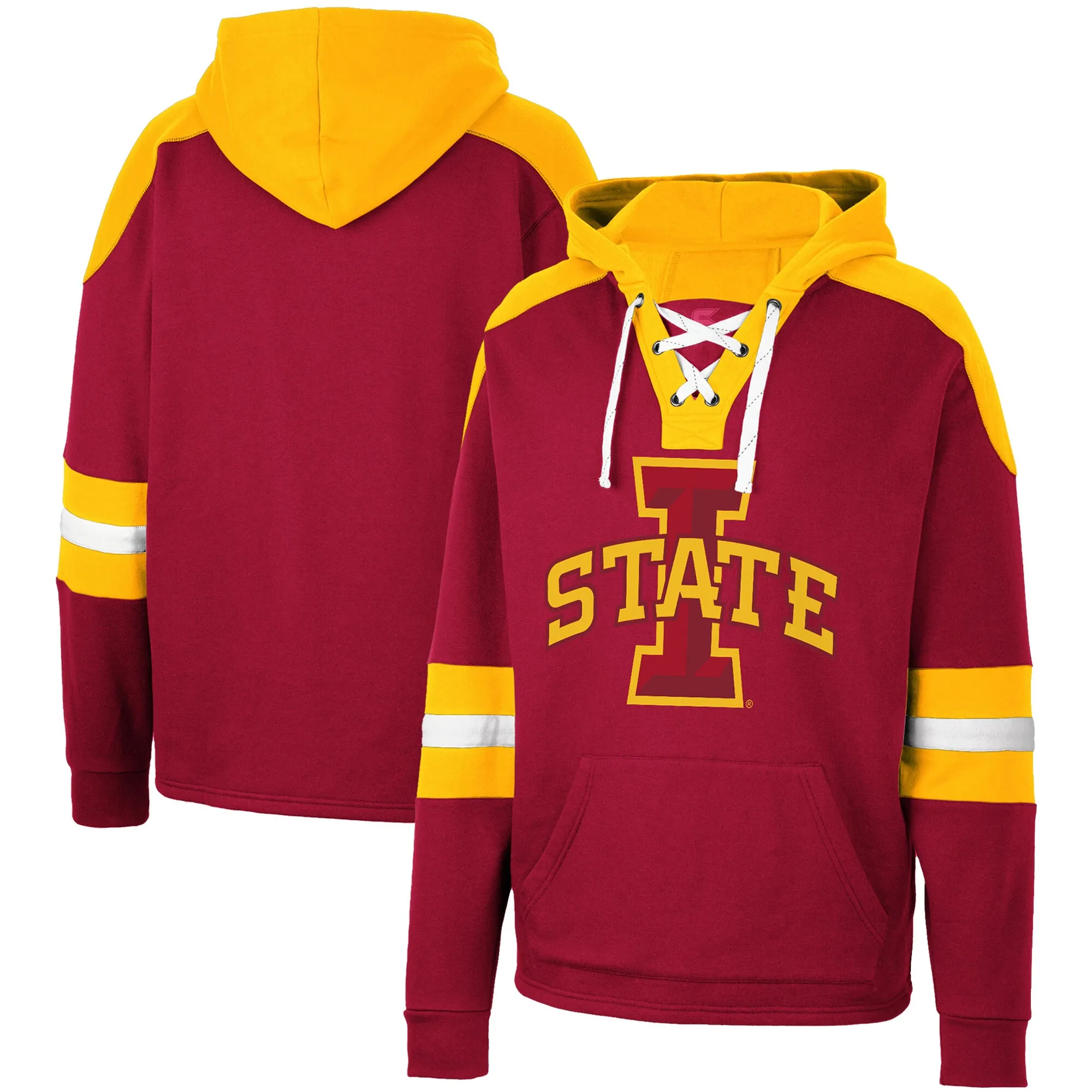 Colosseum Iowa State Cyclones Cardinal Lace-Up 4.0 Pullover Hoodie