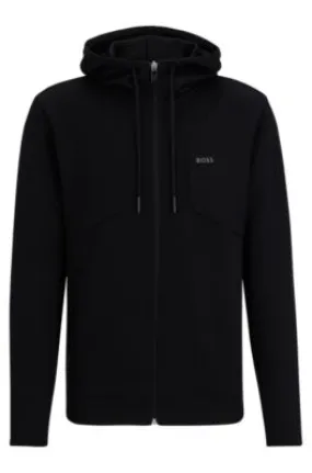 Cotton-blend zip-up hoodie with HD logo print