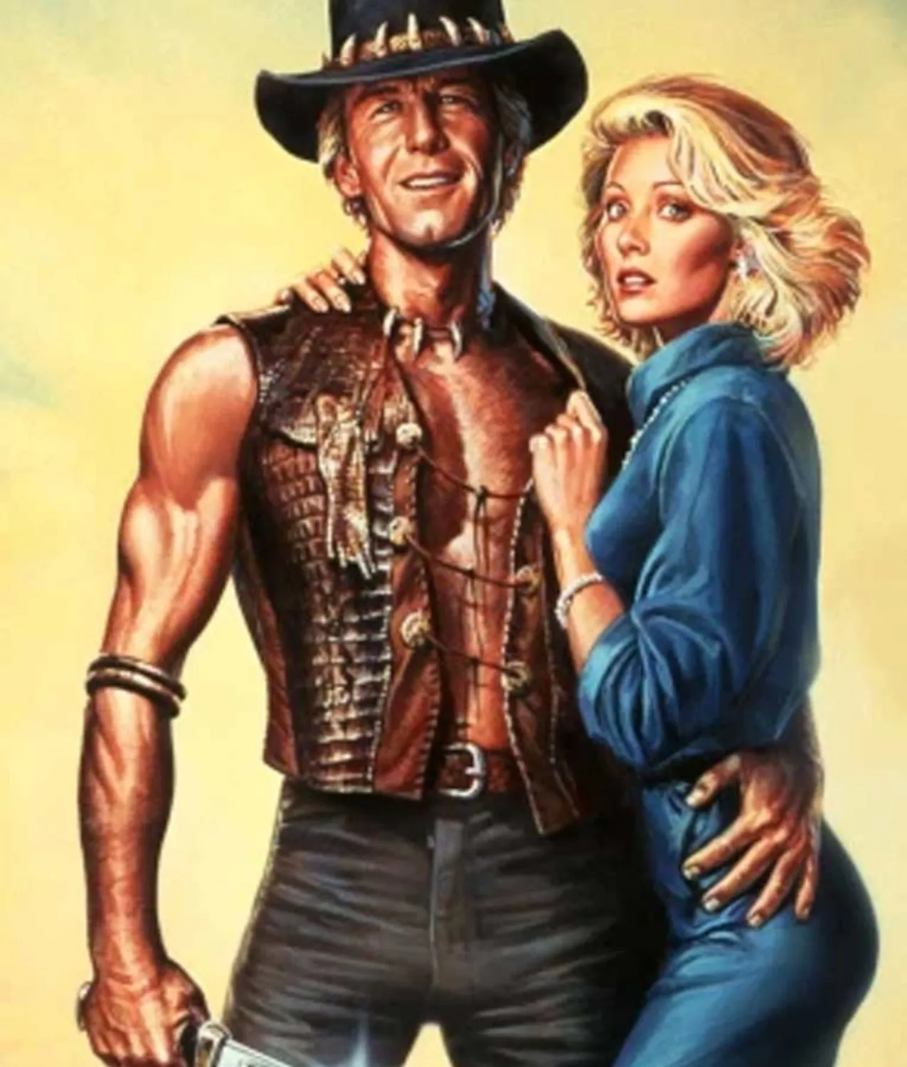 Crocodile Dundee Paul Hogan Leather Vest | Abbraci