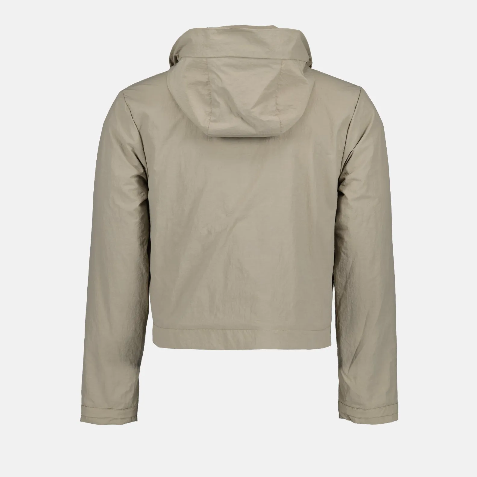 Cropped Beige Nylon Jacket