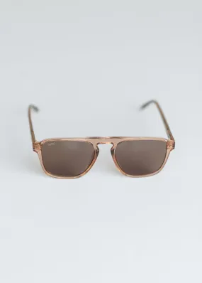 Crystal Brown Aviator Sunglasses