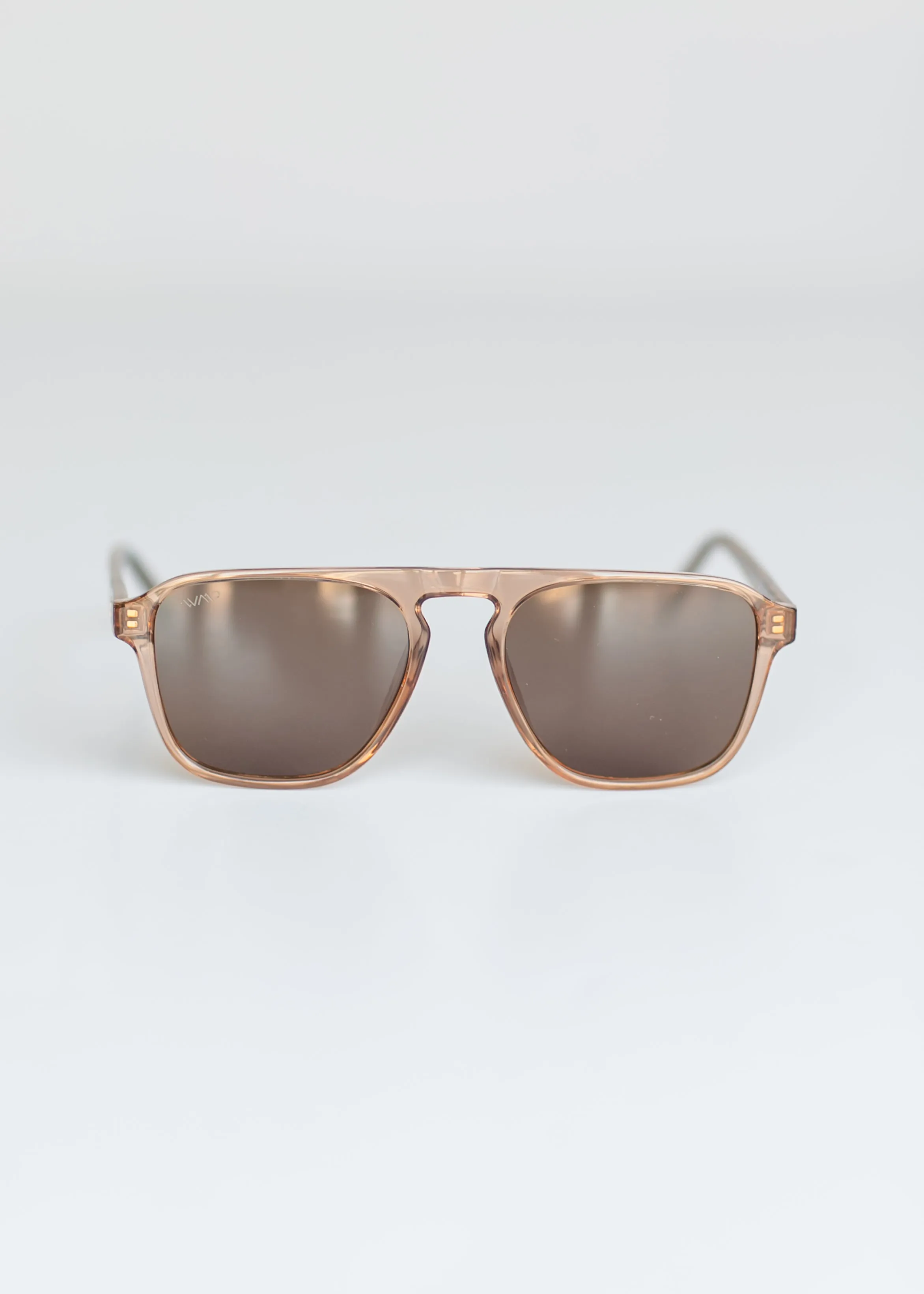 Crystal Brown Aviator Sunglasses