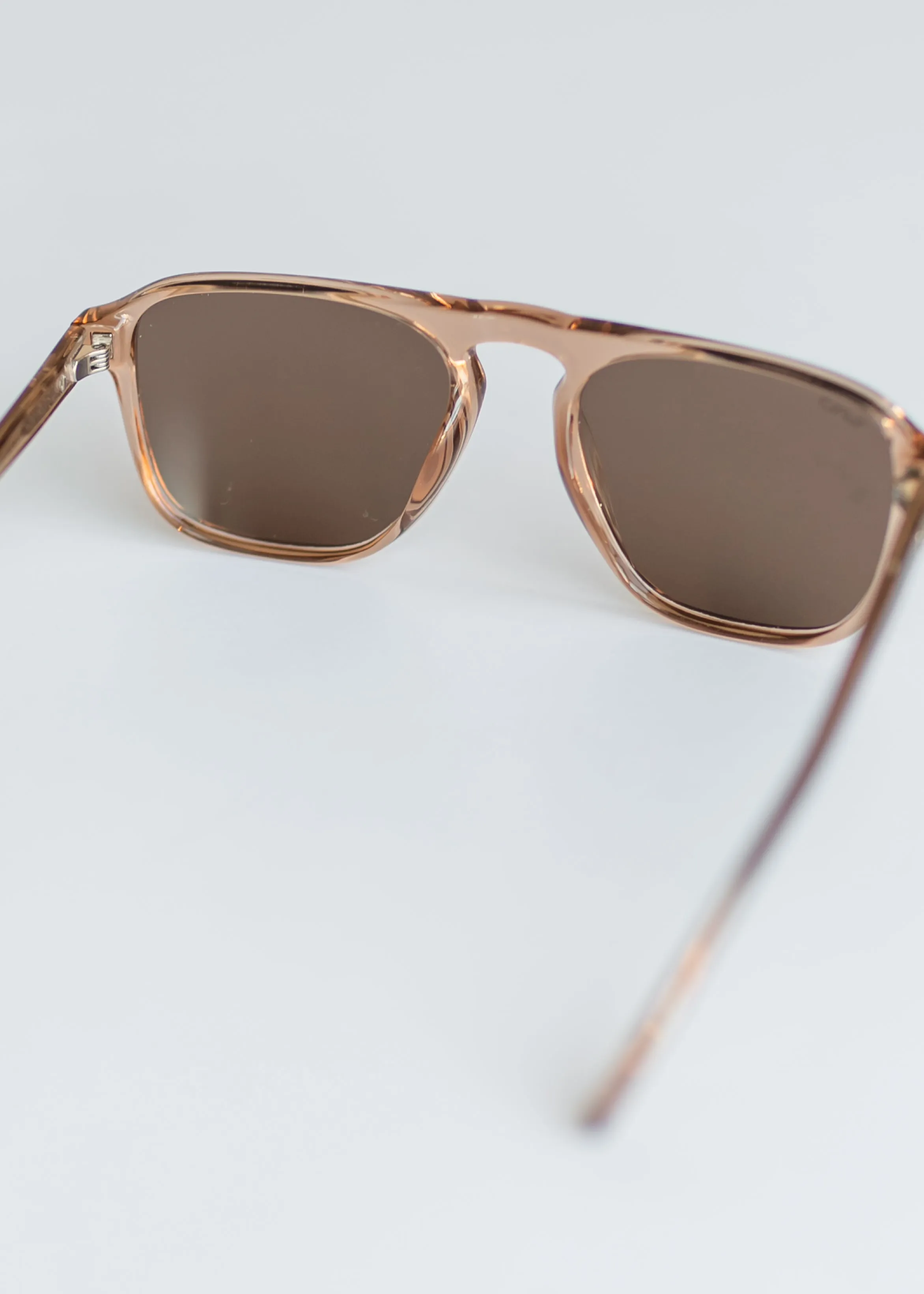 Crystal Brown Aviator Sunglasses