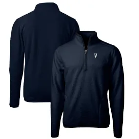 Cutter & Buck Villanova Wildcats Navy Vault Cascade Eco Sherpa Fleece Quarter-Zip Pullover Jacket