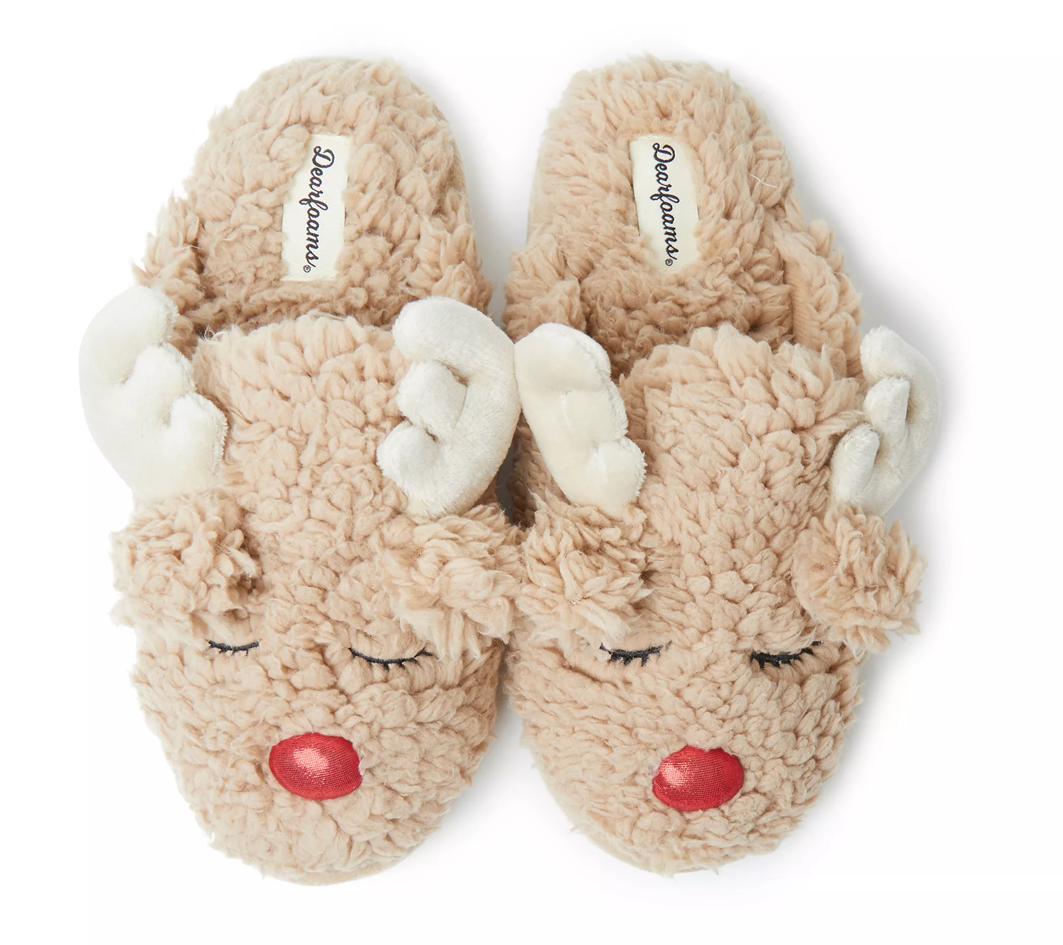 Dearfoams Women's Matching Family Reindeer Scuff Slipper