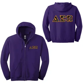 Delta Sigma Pi Fraternity Full-Zip Hoodie - G186 - TWILL