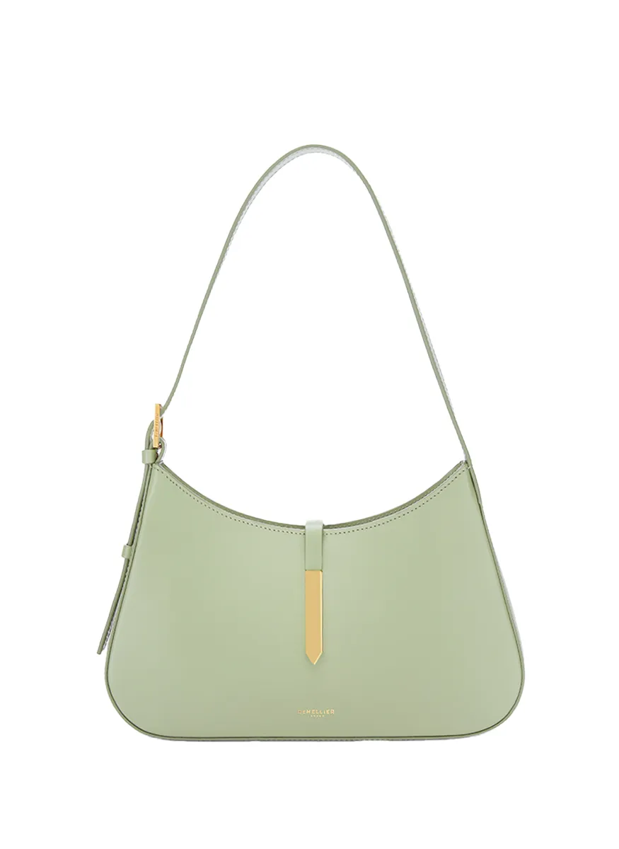 DeMellier London N110 Tokyo Smooth Leather Shoulder Bag in Khaki