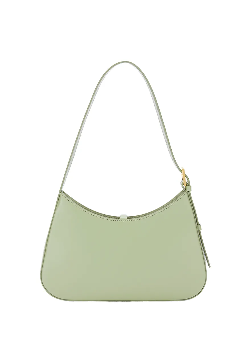 DeMellier London N110 Tokyo Smooth Leather Shoulder Bag in Khaki